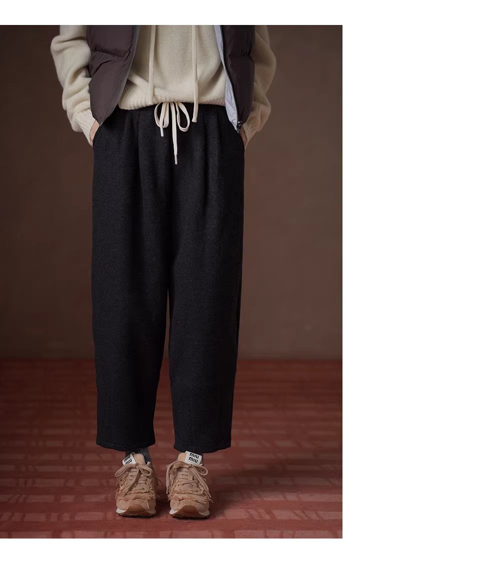 直筒微收肌理感花灰緊高腰抽繩顯瘦休閒舒適運動長褲,直筒微收肌理感花灰緊高腰抽繩顯瘦休閒舒適運動長褲,HBEW3057,直筒微收肌理感花灰緊高腰抽繩顯瘦休閒舒適運動長褲,抽繩鬆緊,保暖舒適