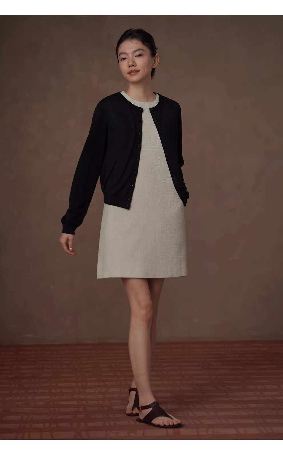 簡約且獨特編織小香肌理圓領直筒顯瘦疊穿背心洋裝女,簡約且獨特編織小香肌理圓領直筒顯瘦疊穿背心洋裝女,HBFS7005,簡約且獨特編織小香肌理圓領直筒顯瘦疊穿背心洋裝女,直筒修身,百搭實穿