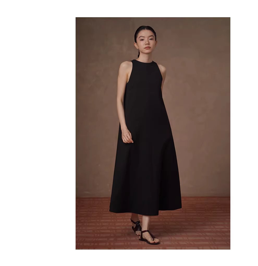 搖曳步履優雅A字顯瘦廓形圓領背心長款通勤垂感洋裝,搖曳步履優雅A字顯瘦廓形圓領背心長款通勤垂感洋裝,HBFS7009,搖曳步履優雅A字顯瘦廓形圓領背心長款通勤垂感洋裝,親膚舒適,簡約剪裁