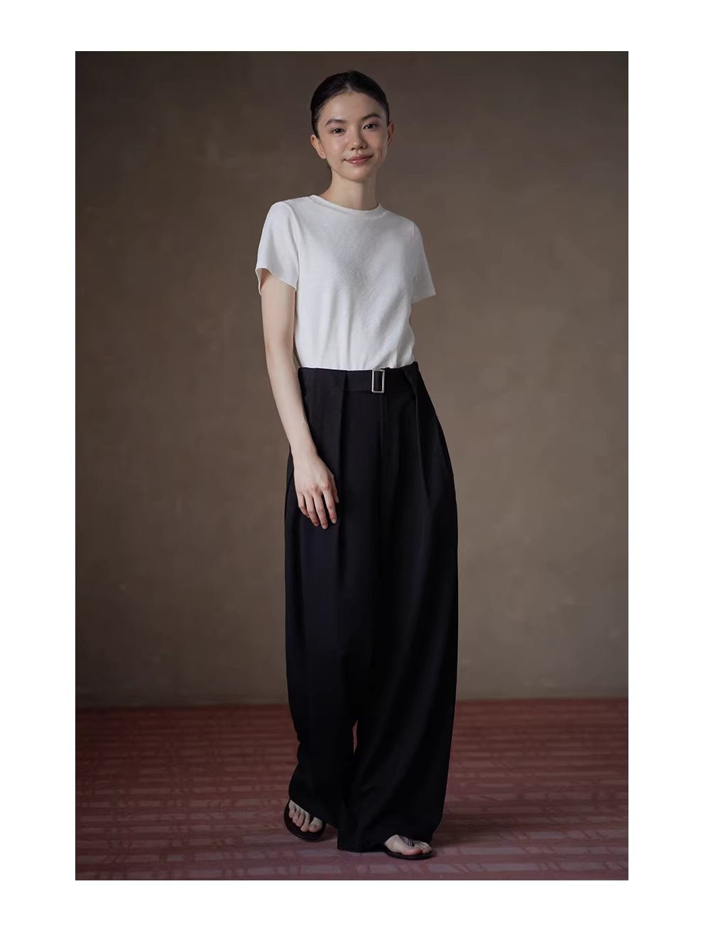 進階通勤氣質西裝褲高腰寬鬆寬腿顯瘦顯腿直腰帶長褲,進階通勤氣質西裝褲高腰寬鬆寬腿顯瘦顯腿直腰帶長褲,HBFS3006,進階通勤氣質西裝褲高腰寬鬆寬腿顯瘦顯腿直腰帶長褲,微彈舒適,版型修飾