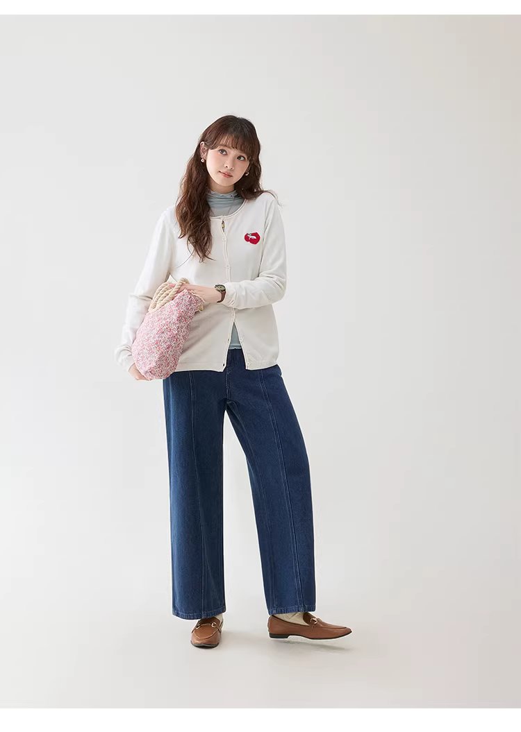 韓系藍色中高腰直筒牛仔褲女26春季新款百搭寬褲,韓系藍色中高腰直筒牛仔褲女26春季新款百搭寬褲,HBFS3009,韓系藍色中高腰直筒牛仔褲女26春季新款百搭寬褲,高腰直筒,丹寧面料