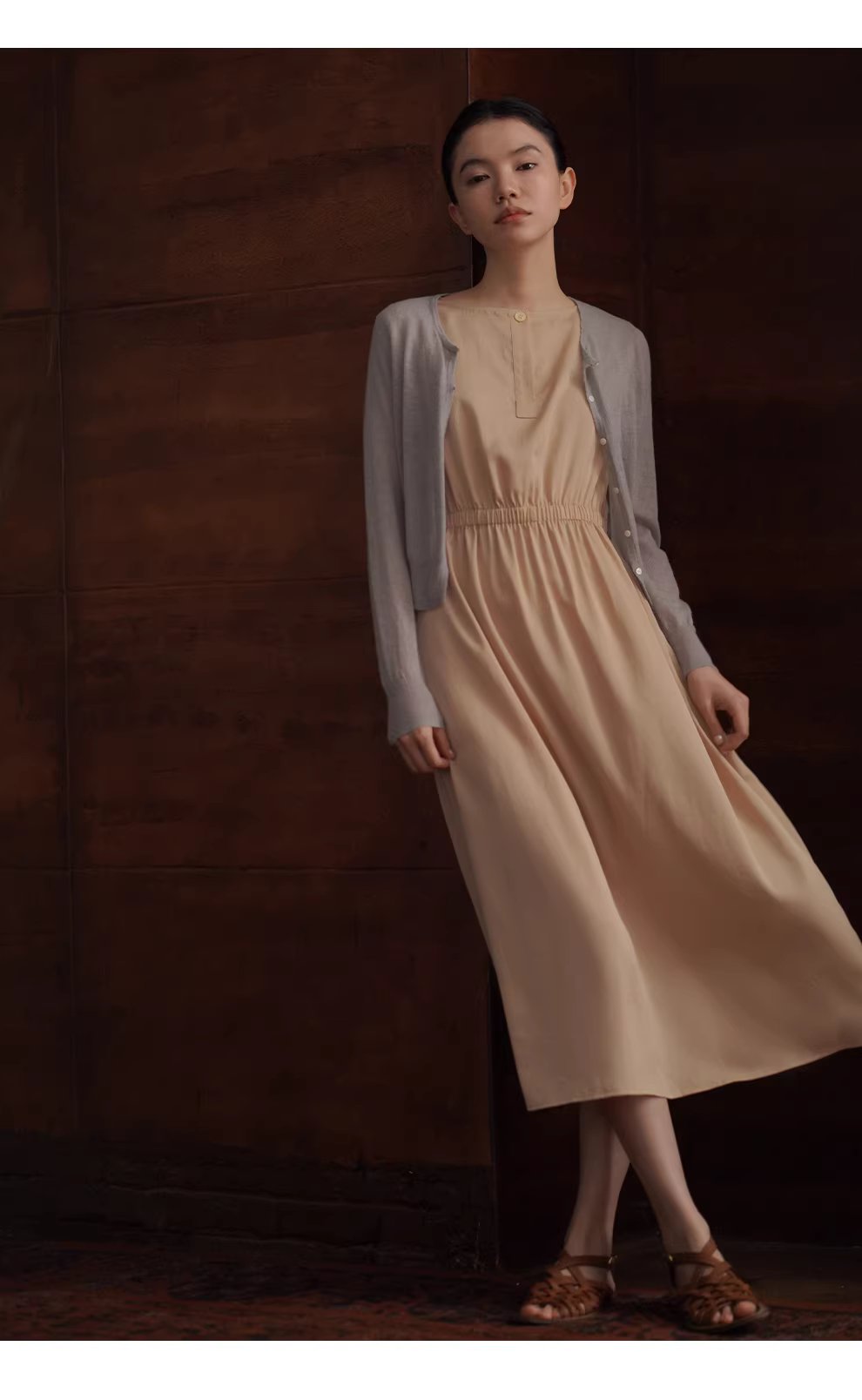 溫柔淡人洋裝顯瘦垂感簡約A字收腰短袖不挑人通勤洋裝,溫柔淡人洋裝顯瘦垂感簡約A字收腰短袖不挑人通勤洋裝,HBFS7013,溫柔淡人洋裝顯瘦垂感簡約A字收腰短袖不挑人通勤洋裝,柔滑啞光,優雅設計