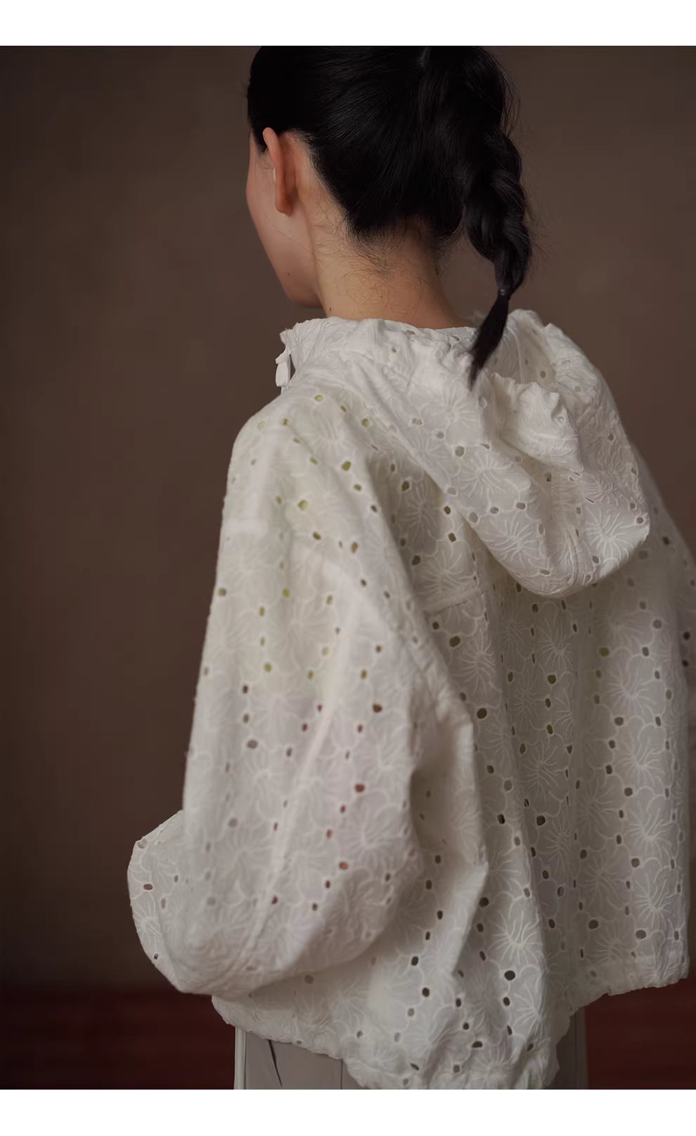 訂製立體鏤空繡100棉透氣寬鬆顯瘦長袖連帽休閒外套女,訂製立體鏤空繡100棉透氣寬鬆顯瘦長袖連帽休閒外套女,HBFS5009,訂製立體鏤空繡100棉透氣寬鬆顯瘦長袖連帽休閒外套女,鏤空繡花,全棉親膚