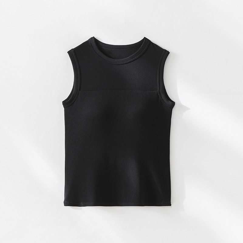 無袖百搭帶胸墊修身顯瘦打微透網紗背心,無袖百搭帶胸墊修身顯瘦打微透網紗背心,6S991001,無袖百搭帶胸墊修身顯瘦打微透網紗背心,店長推薦,版型修飾