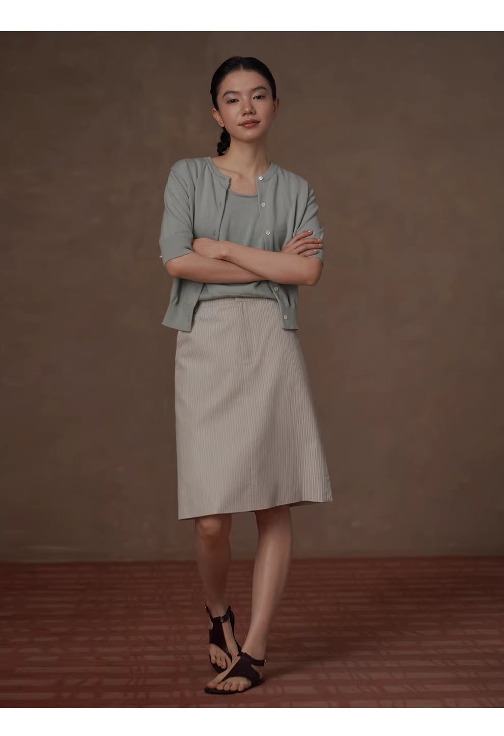 明朗輕鹽系100棉針織寬鬆顯瘦開襟衫背心休閒減齡兩件女,明朗輕鹽系100棉針織寬鬆顯瘦開襟衫背心休閒減齡兩件女,HBFS1057,明朗輕鹽系100棉針織寬鬆顯瘦開襟衫背心休閒減齡兩件女,鹽系穿搭,全棉面料