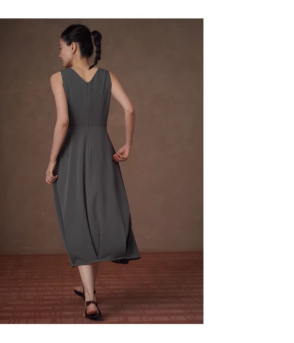 燕尾蝶優雅V領收腰挺括花苞下擺通勤顯瘦氣質背心洋裝,燕尾蝶優雅V領收腰挺括花苞下擺通勤顯瘦氣質背心洋裝,HBFS7024,燕尾蝶優雅V領收腰挺括花苞下擺通勤顯瘦氣質背心洋裝,挺版抗皺,A字修身