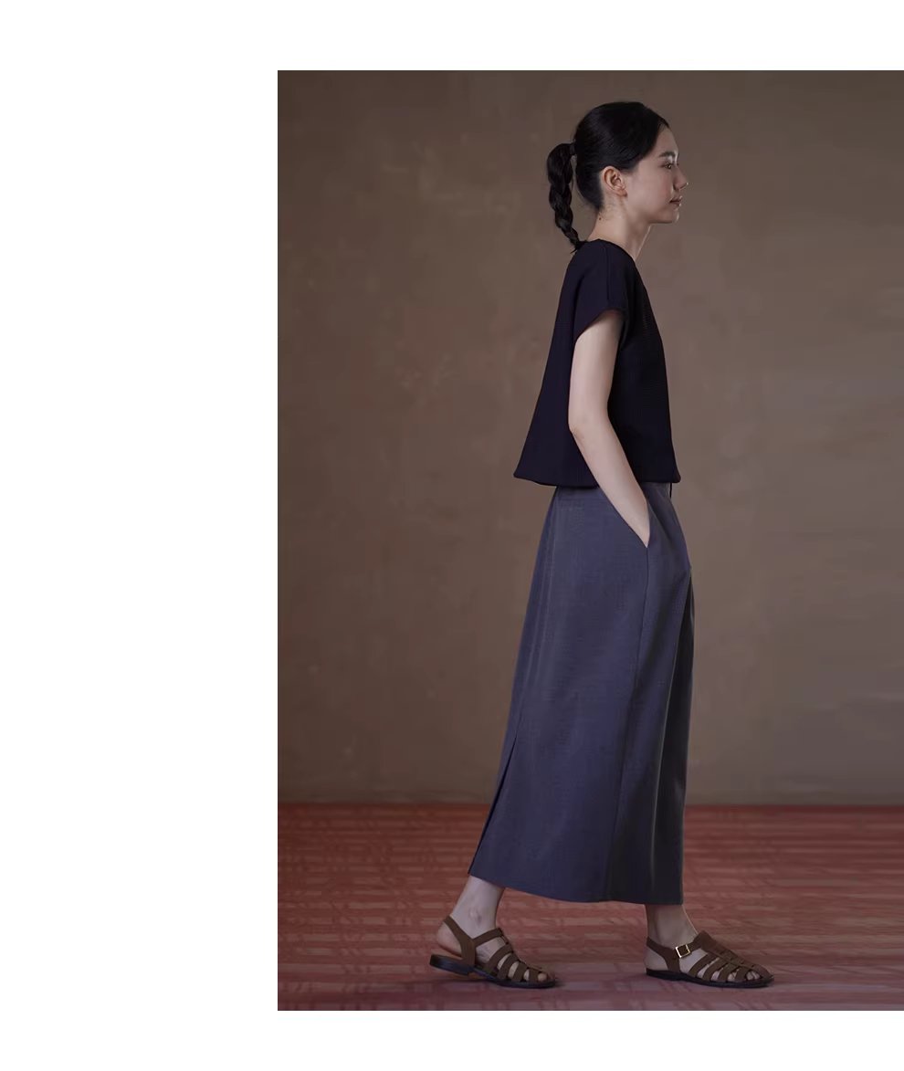 極簡的舒適感華夫格肌理連肩袖設計寬鬆挺括顯瘦通勤T恤,極簡的舒適感華夫格肌理連肩袖設計寬鬆挺括顯瘦通勤T恤,HBFS1069,極簡的舒適感華夫格肌理連肩袖設計寬鬆挺括顯瘦通勤T恤,舒適華夫格,連肩設計