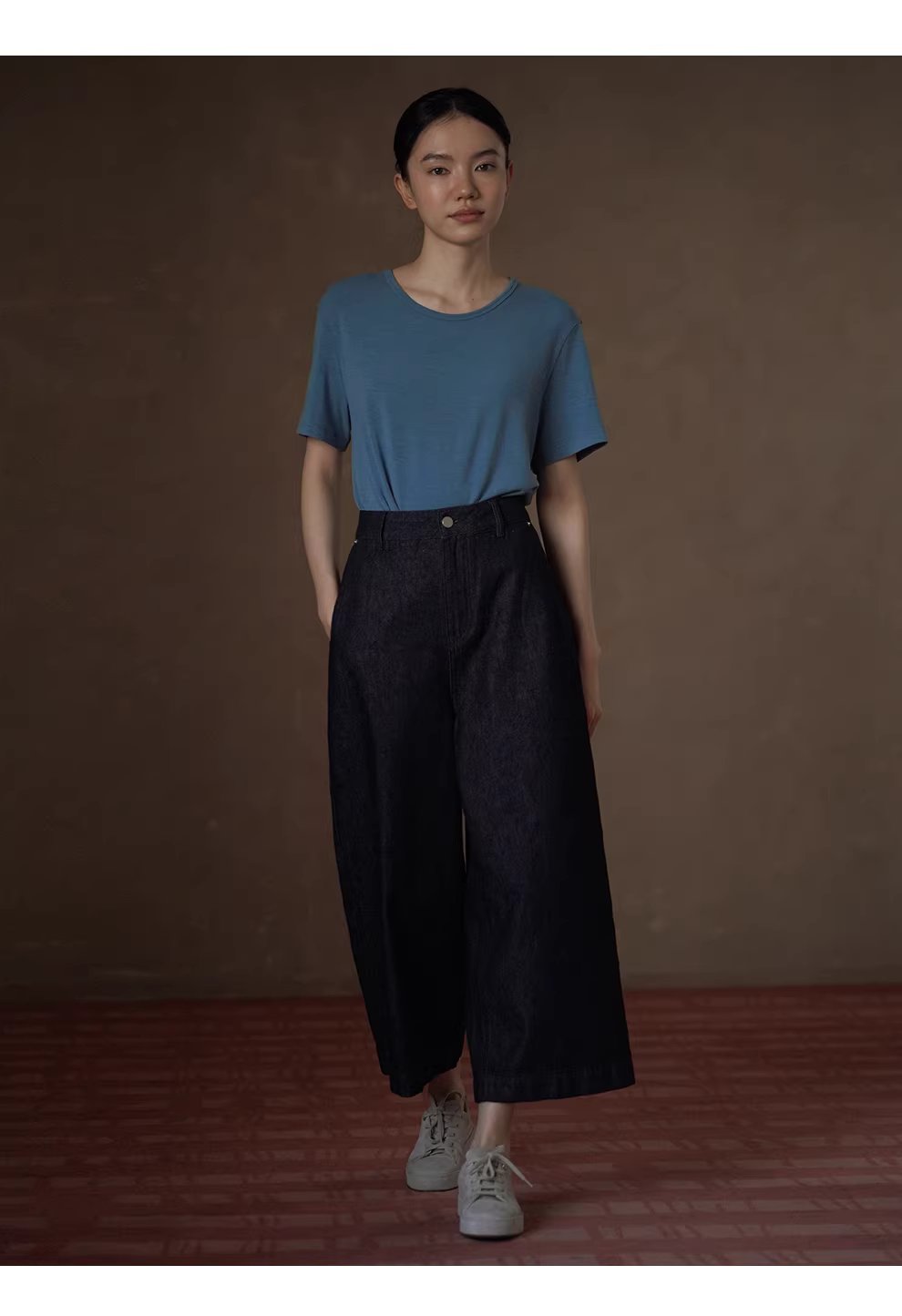 品質高棉丹寧直筒褲型修飾腿型寬鬆高腰顯瘦八分牛仔褲,品質高棉丹寧直筒褲型修飾腿型寬鬆高腰顯瘦八分牛仔褲,HBFS3021,品質高棉丹寧直筒褲型修飾腿型寬鬆高腰顯瘦八分牛仔褲,親膚透氣,直筒修飾