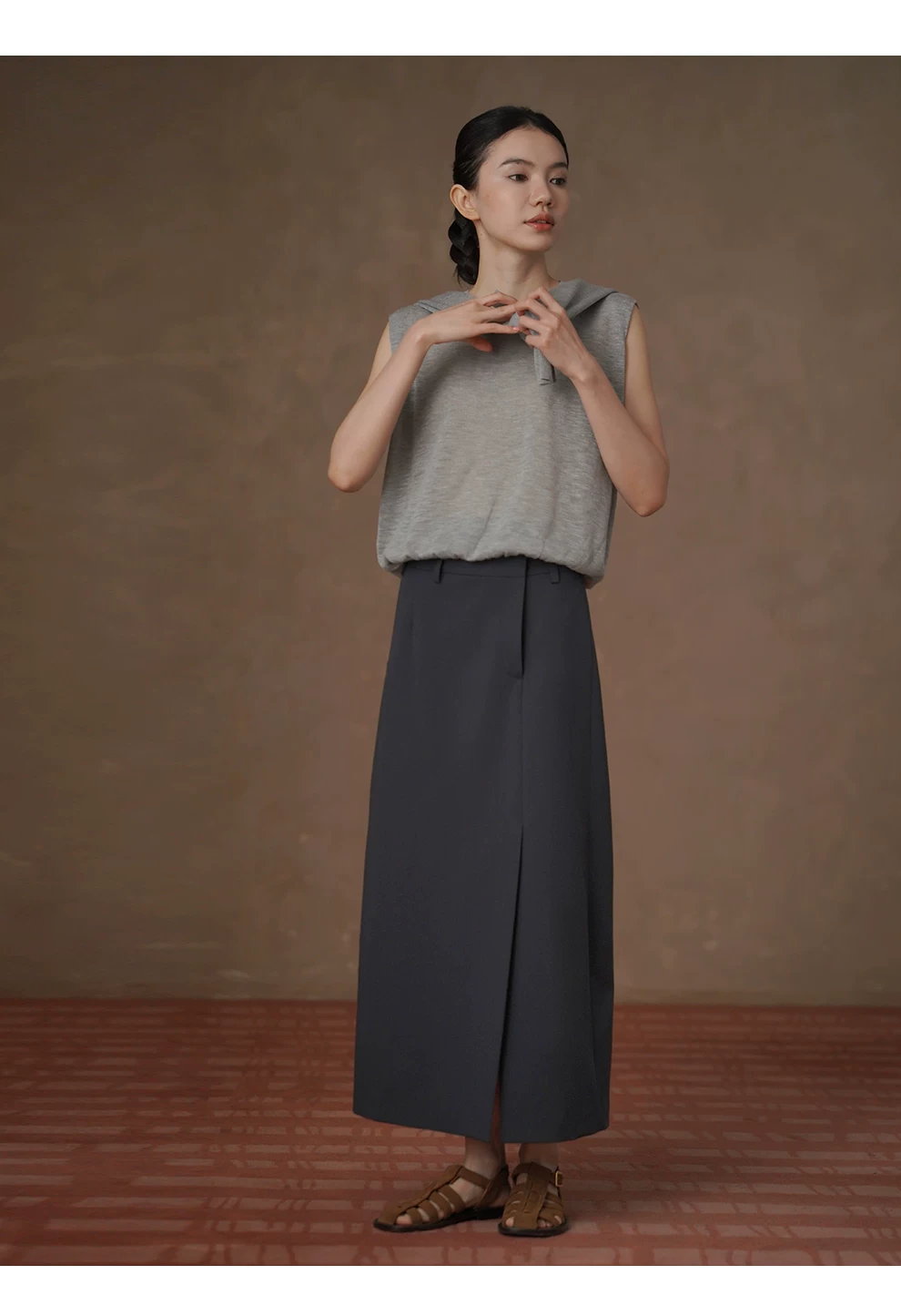 不出錯通勤半身裙俐落簡約品質垂感顯瘦高腰西裝裙女,不出錯通勤半身裙俐落簡約品質垂感顯瘦高腰西裝裙女,HBFS2023,不出錯通勤半身裙俐落簡約品質垂感顯瘦高腰西裝裙女,寬腰不勒,直筒開岔