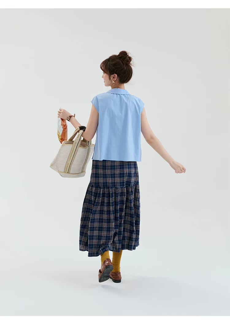 多巴胺藍色娃娃領襯衫女夏新款減齡純棉紐扣上衣,多巴胺藍色娃娃領襯衫女夏新款減齡純棉紐扣上衣,HBFS1257,多巴胺藍色娃娃領襯衫女夏新款減齡純棉紐扣上衣,娃娃領,全棉面料