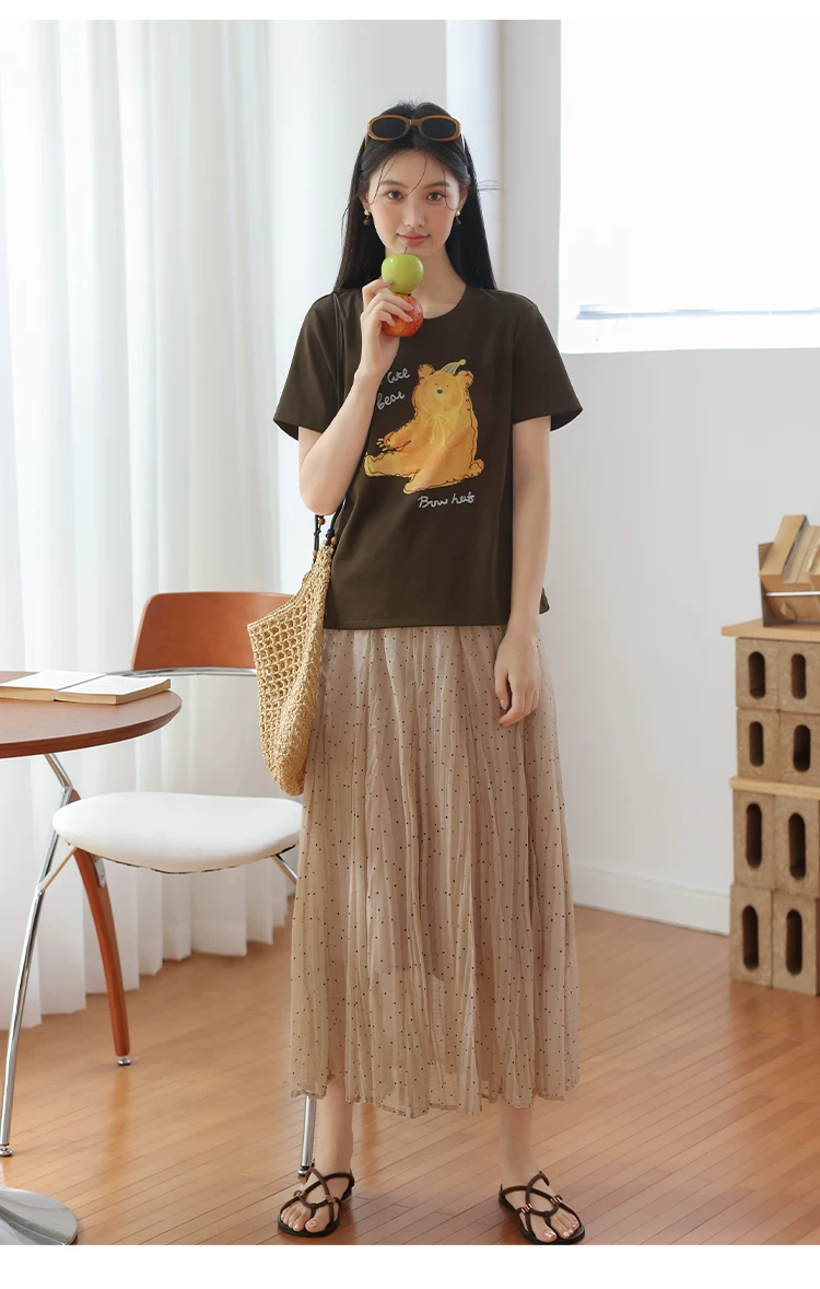 大尺碼夏日短袖T恤女2026新款咖啡色小熊印花巨好看減齡上衣,大尺碼夏日短袖T恤女2026新款咖啡色小熊印花巨好看減齡上衣,HBFS1300,大尺碼夏日短袖T恤女2026新款咖啡色小熊印花巨好看減齡上衣,中大尺碼,童趣印花