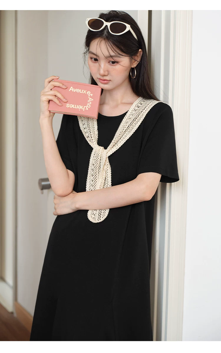 大尺碼胖mm黑色短袖綁帶披肩洋裝女2026新款夏季巨好看裙子,大尺碼胖mm黑色短袖綁帶披肩洋裝女2026新款夏季巨好看裙子,HBFS7161,大尺碼胖mm黑色短袖綁帶披肩洋裝女2026新款夏季巨好看裙子,中大尺碼,披肩設計