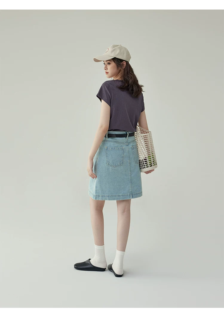 正肩短袖經典款U領T恤夏季寬鬆顯瘦百搭設計感上衣女,正肩短袖經典款U領T恤夏季寬鬆顯瘦百搭設計感上衣女,HBFS1361,正肩短袖經典款U領T恤夏季寬鬆顯瘦百搭設計感上衣女,包色推薦,舒適面料