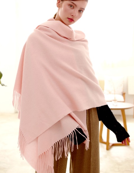 100%羊毛加寬純色百搭圍巾