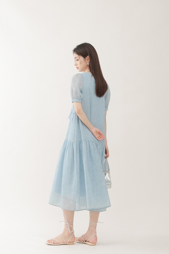 法式氣質設計感小眾仙女洋裝女夏季寬鬆顯瘦高腰洋裝