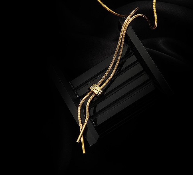 歐美設計k金色輕奢個性復古項鍊