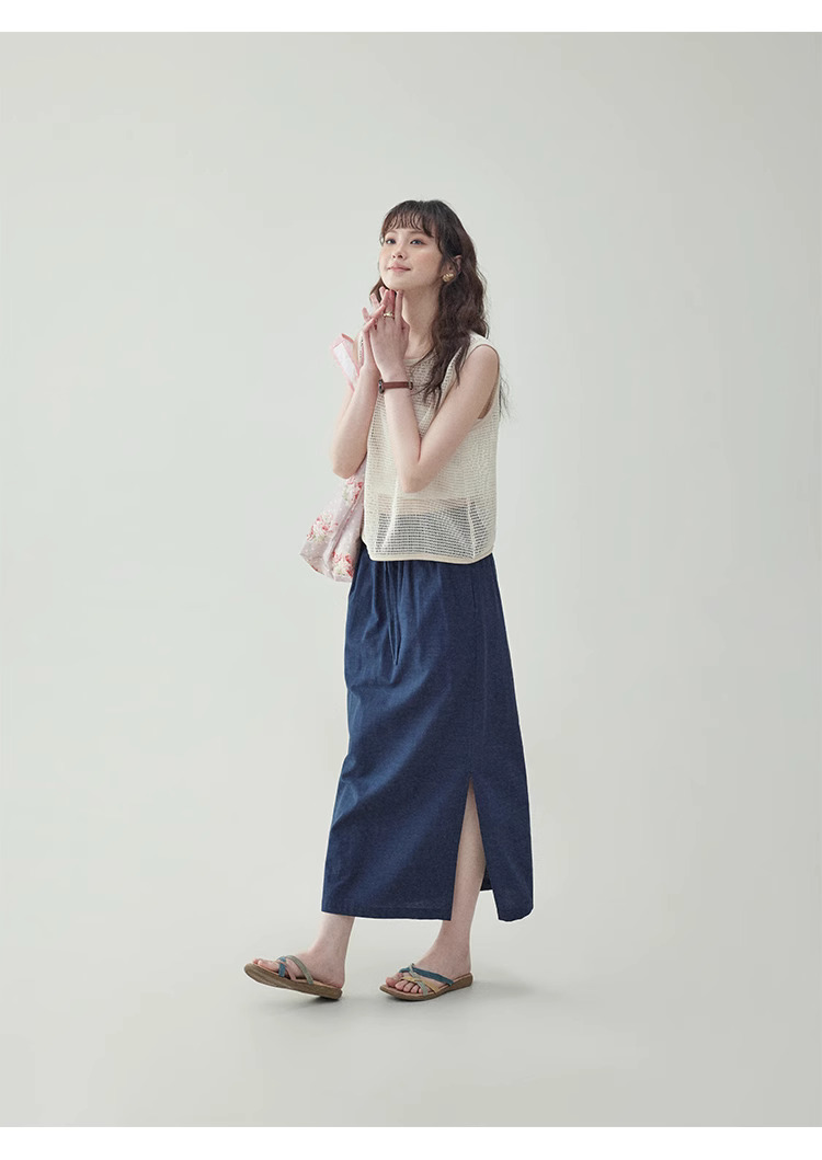 高級感純棉無袖鏤空背心女夏季新款疊穿罩衫上衣