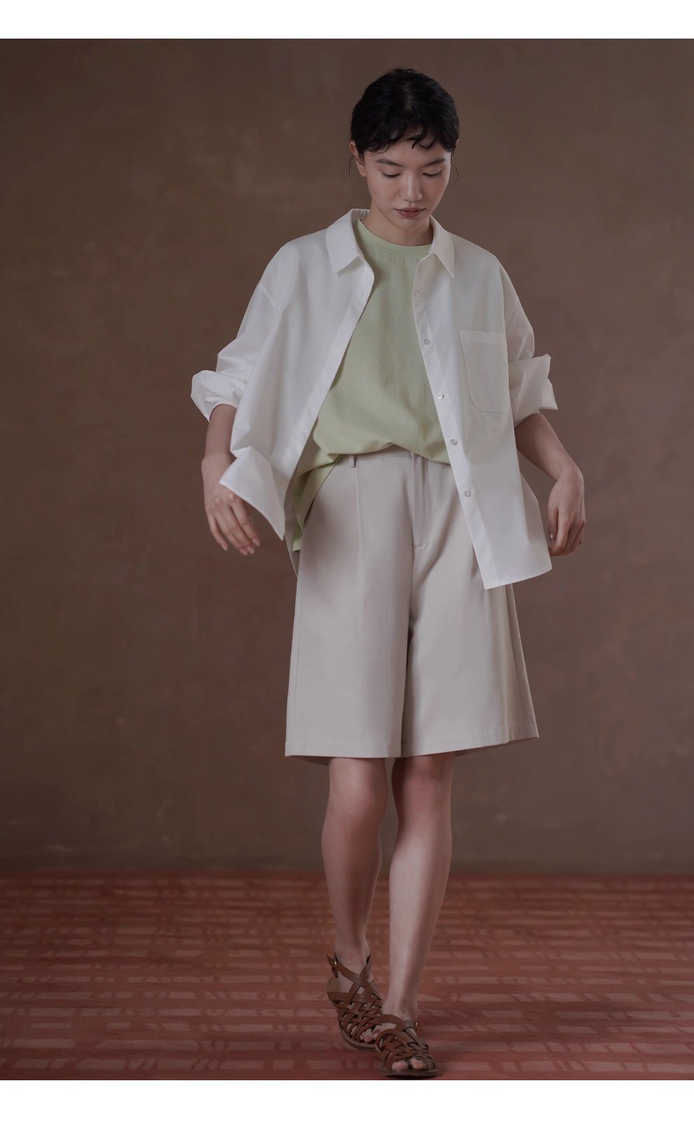 版型王者襯衫萊賽爾棉挺括寬鬆長袖通勤顯瘦翻領上衣女