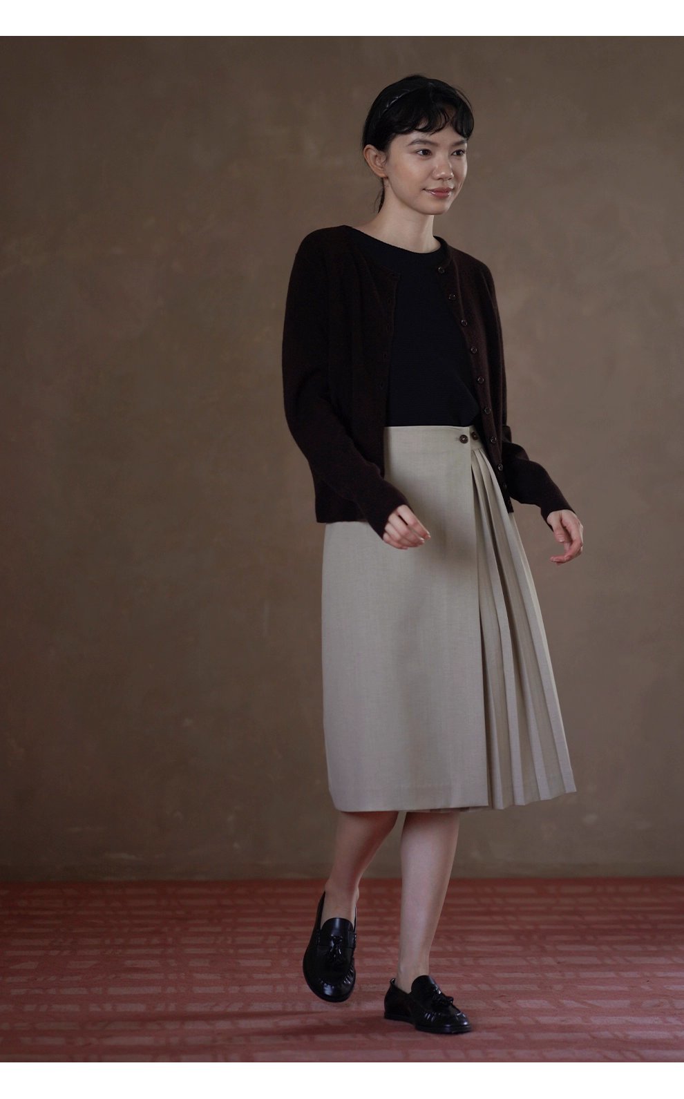 超細美奴羊毛蓬鬆軟糯圓領針織外套寬鬆通勤顯瘦開衫