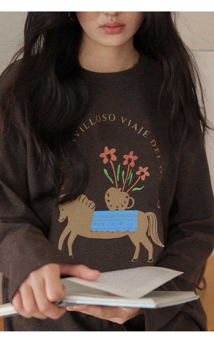 大尺碼胖mm長袖T恤秋季琥珀流光穿搭咖色上衣