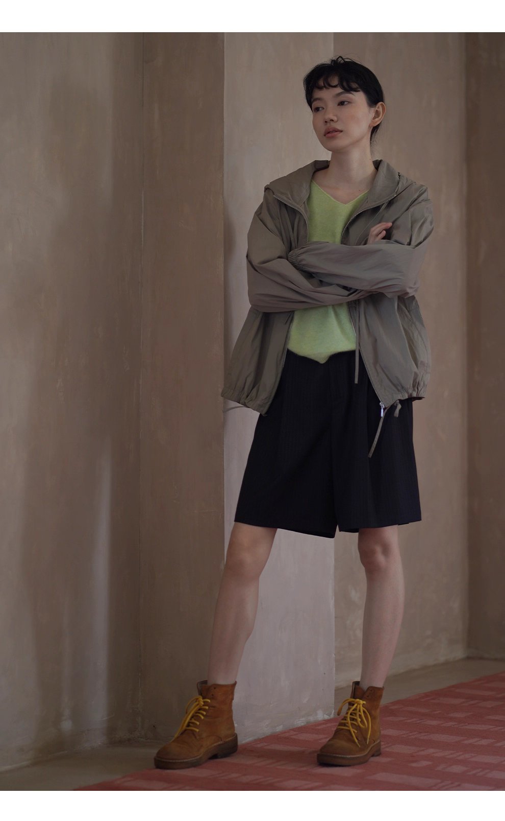 健行溯溪無負擔輕戶外透氣寬鬆H版型顯瘦連帽沖風衣外套