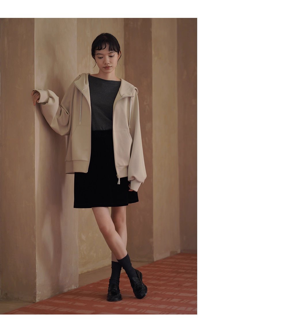 細節控柔軟起司衛衣休閒寬鬆暗格肌理棉感顯瘦連帽外套