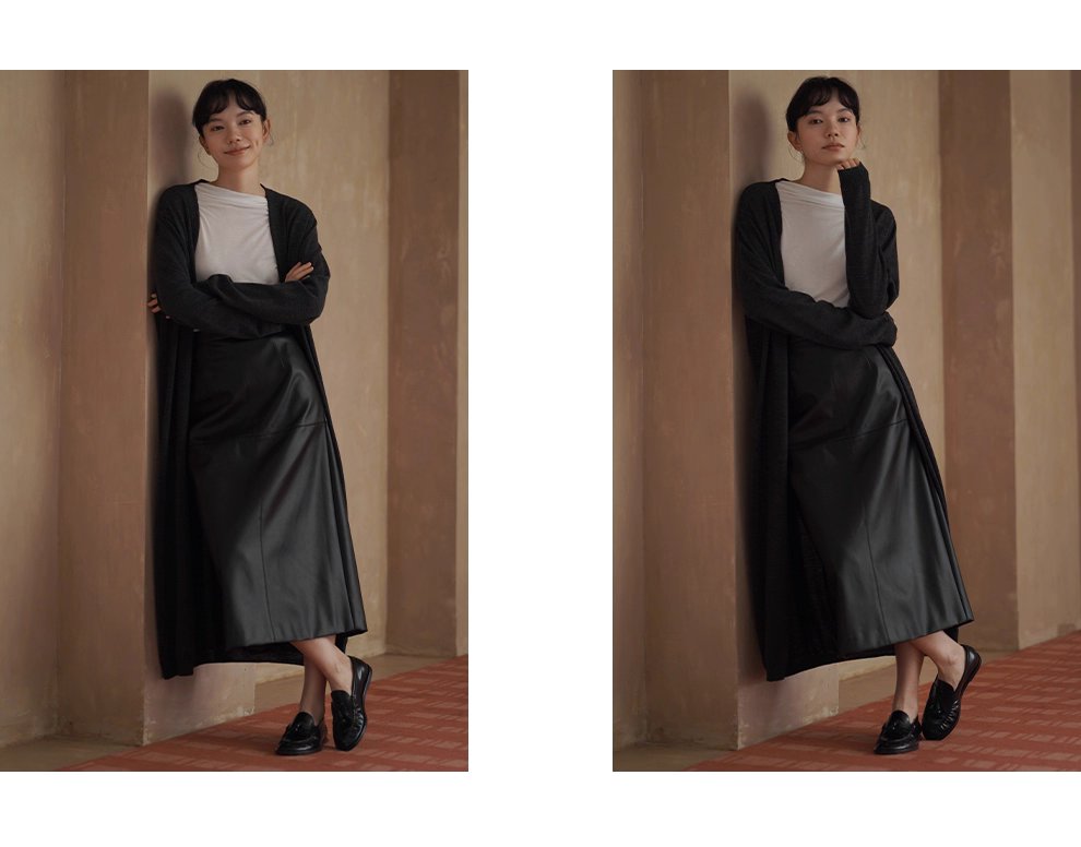 慵懶感完美詮釋柔軟綿羊毛混紡長通勤針織顯瘦外套女