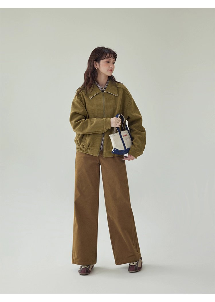 韓系雙頭拉鍊燈芯絨外套女秋季新款長袖夾克上衣,韓系雙頭拉鍊燈芯絨外套女秋季新款長袖夾克上衣,HBEW5072,韓系雙頭拉鍊燈芯絨外套女秋季新款長袖夾克上衣,復古夾克,燈芯絨