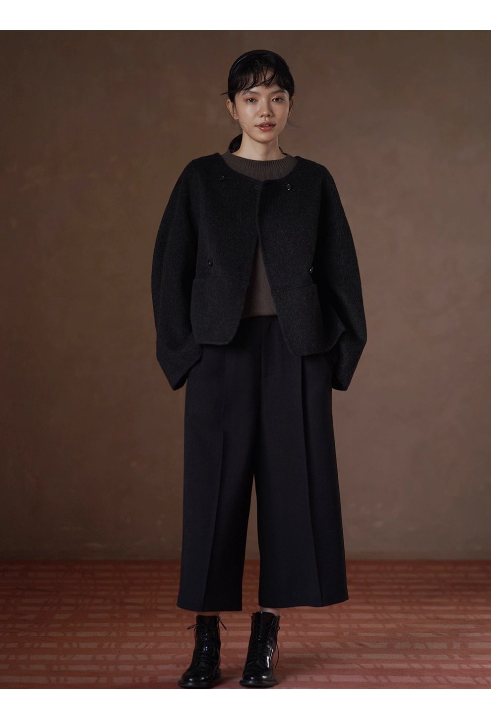 無聲藏肉挺縫線顯瘦時尚抗皺八分褲直筒寬鬆通勤西裝褲女,無聲藏肉挺縫線顯瘦時尚抗皺八分褲直筒寬鬆通勤西裝褲女,HBEW3037,無聲藏肉挺縫線顯瘦時尚抗皺八分褲直筒寬鬆通勤西裝褲女,扣袢設計,遮肉廓形