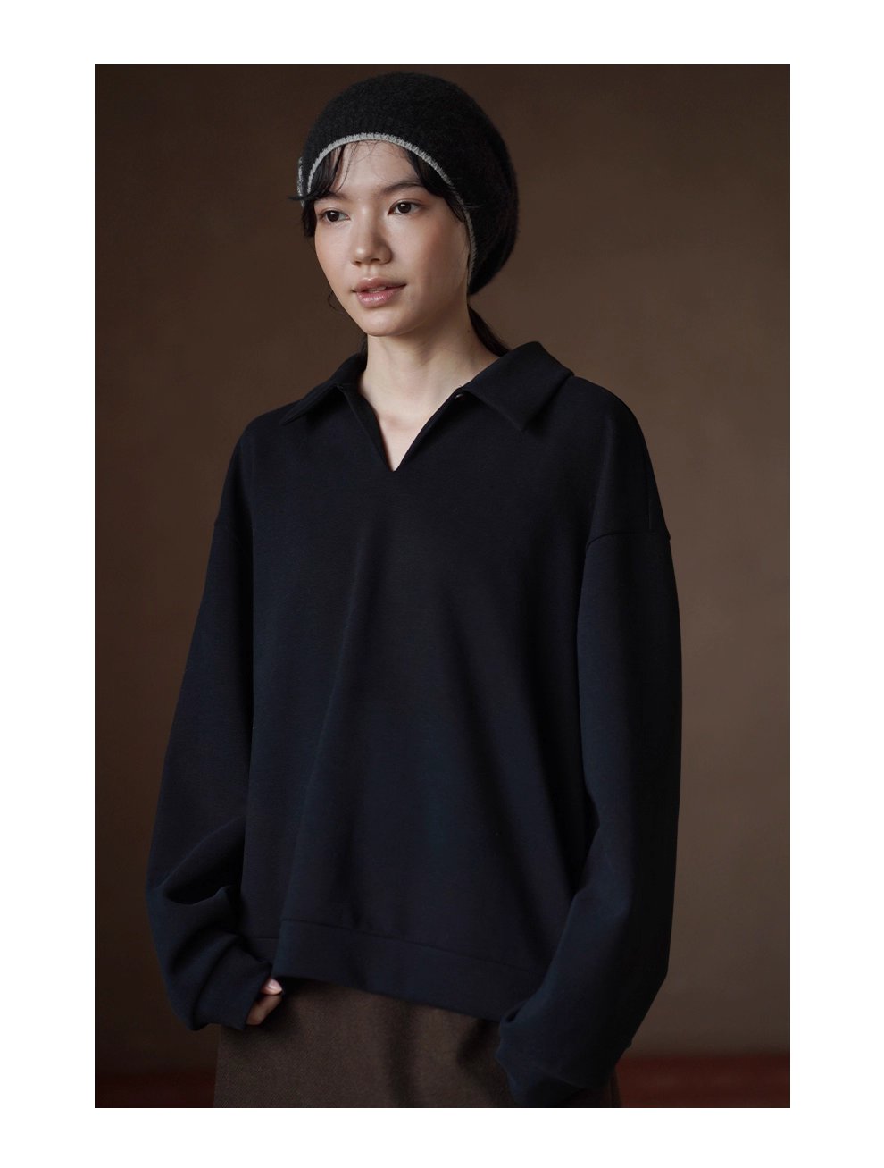 綿軟空氣層上衣經典POLO領寬鬆落肩顯瘦內搭休閒衛衣女,綿軟空氣層上衣經典POLO領寬鬆落肩顯瘦內搭休閒衛衣女,HBEW1129,綿軟空氣層上衣經典POLO領寬鬆落肩顯瘦內搭休閒衛衣女,POLO領,舒適面料