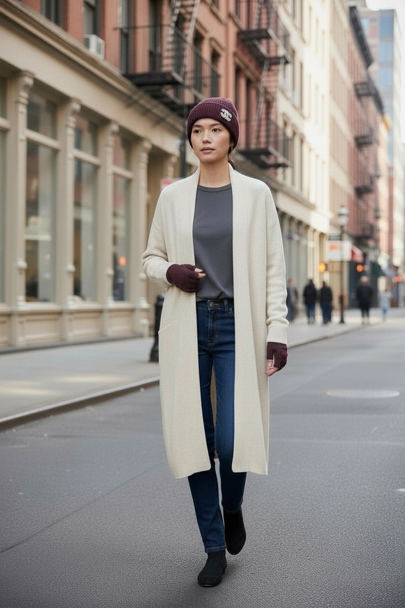 寬鬆慵懶風中長款過膝針織開襟衫,寬鬆慵懶風中長款過膝針織開襟衫,5W165002,寬鬆慵懶風中長款過膝針織開襟衫,簡約質感,直筒H型