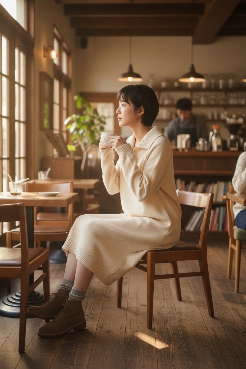 翻領針織洋裝秋冬過膝直筒打底裙慵懶風毛衣裙,翻領針織洋裝秋冬過膝直筒打底裙慵懶風毛衣裙,5W167005,翻領針織洋裝秋冬過膝直筒打底裙慵懶風毛衣裙,簡約質感,翻領造型