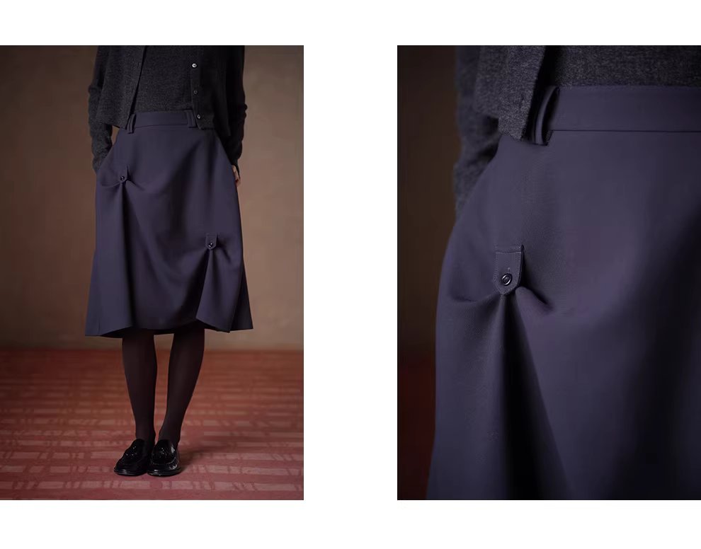 怪誕藝術少女不對稱扣袢扭褶設計高腰顯瘦A字小眾半身裙,怪誕藝術少女不對稱扣袢扭褶設計高腰顯瘦A字小眾半身裙,HBEW2029,怪誕藝術少女不對稱扣袢扭褶設計高腰顯瘦A字小眾半身裙,扣袢設計,A字裙型