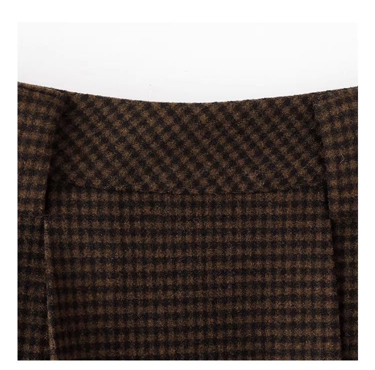 復古壓褶格紋高腰半身裙女25冬季新款a字中長裙,復古壓褶格紋高腰半身裙女25冬季新款a字中長裙,HBEW2031,復古壓褶格紋高腰半身裙女25冬季新款a字中長裙,復古格紋,高腰壓摺