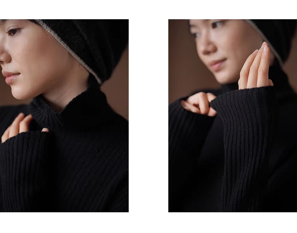 100羊毛無縫一體工藝寬鬆堆領保暖顯瘦坑條針織上衣女,100羊毛無縫一體工藝寬鬆堆領保暖顯瘦坑條針織上衣女,HBEW1164,100羊毛無縫一體工藝寬鬆堆領保暖顯瘦坑條針織上衣女,無縫一體,羊毛100%