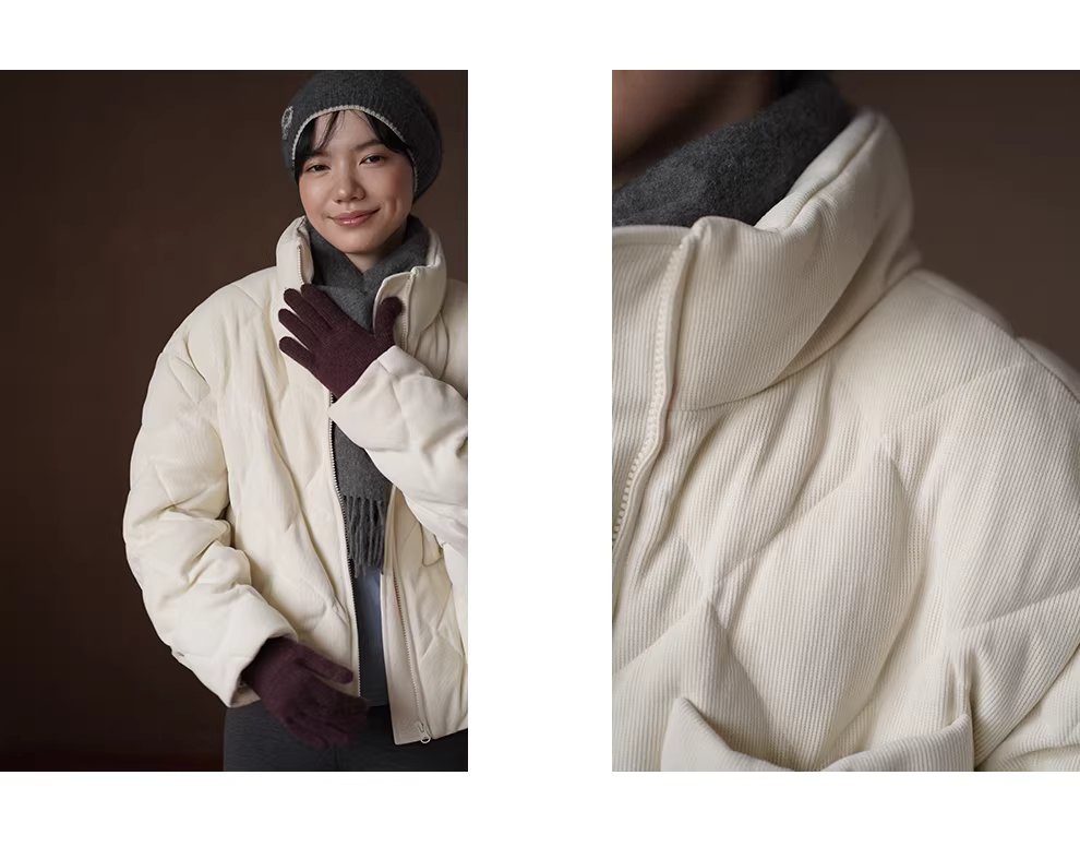 香濃牛乳茶軟糯絨感肌理棉衣立領寬鬆菱格絎棉保暖外套,香濃牛乳茶軟糯絨感肌理棉衣立領寬鬆菱格絎棉保暖外套,HBEW5115,香濃牛乳茶軟糯絨感肌理棉衣立領寬鬆菱格絎棉保暖外套,立領外套,菱格車線