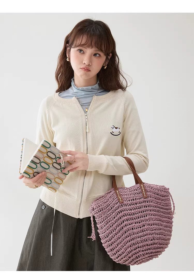 刺繡小馬拉鏈針織開襟衫女26春季新款純棉長袖上衣,刺繡小馬拉鏈針織開襟衫女26春季新款純棉長袖上衣,HBFS5000,刺繡小馬拉鏈針織開襟衫女26春季新款純棉長袖上衣,小馬刺繡,全棉面料