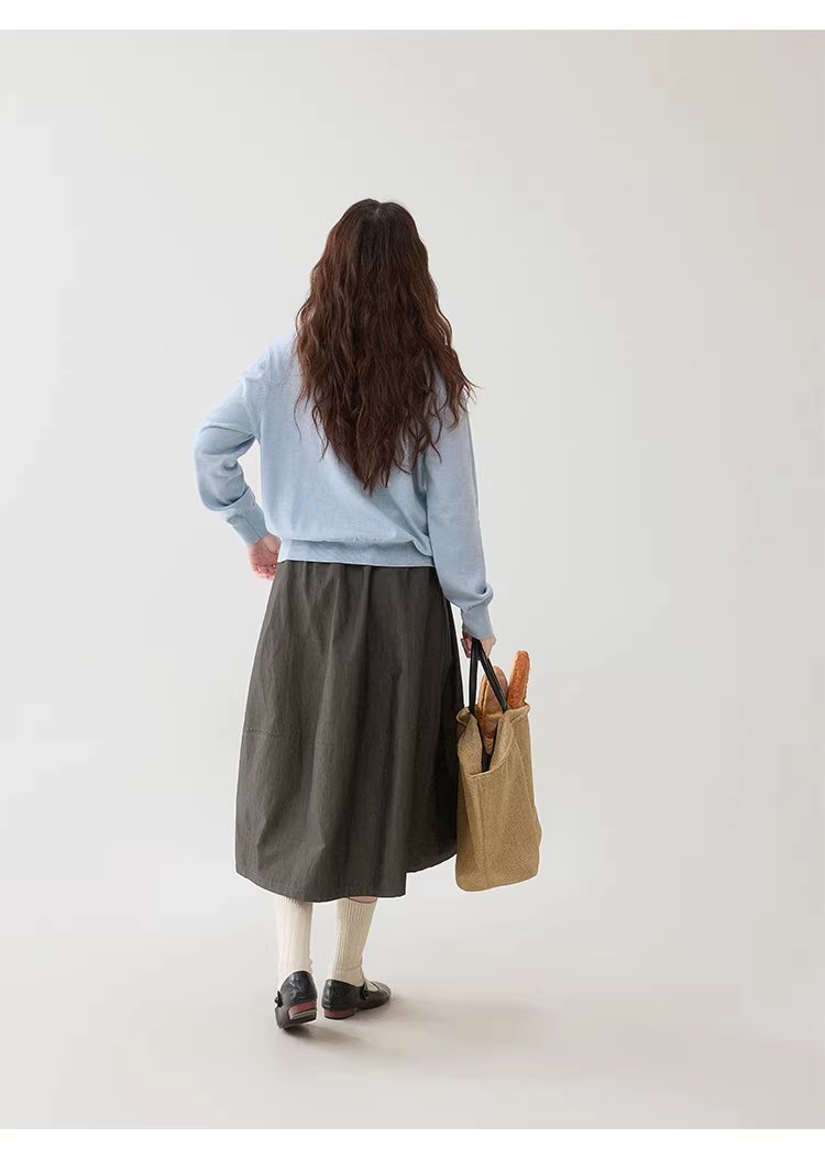 復古蕾絲鬆緊腰口袋半身裙女春季新款百搭A字中長裙,復古蕾絲鬆緊腰口袋半身裙女春季新款百搭A字中長裙,HBFS2002,復古蕾絲鬆緊腰口袋半身裙女春季新款百搭A字中長裙,荷葉邊,舒適面料