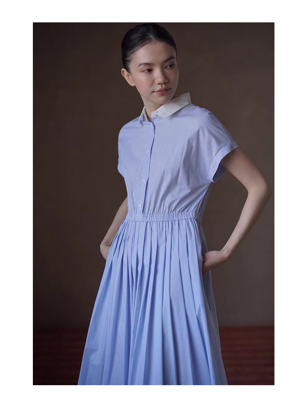 格林島嶼清新條紋洋裝親膚透氣撞色翻領收腰顯瘦洋裝,格林島嶼清新條紋洋裝親膚透氣撞色翻領收腰顯瘦洋裝,HBFS7008,格林島嶼清新條紋洋裝親膚透氣撞色翻領收腰顯瘦洋裝,軟糯親膚,版型顯瘦