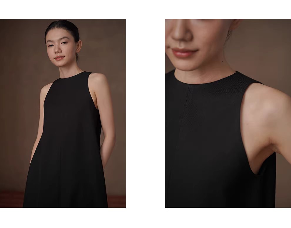 搖曳步履優雅A字顯瘦廓形圓領背心長款通勤垂感洋裝,搖曳步履優雅A字顯瘦廓形圓領背心長款通勤垂感洋裝,HBFS7009,搖曳步履優雅A字顯瘦廓形圓領背心長款通勤垂感洋裝,親膚舒適,簡約剪裁