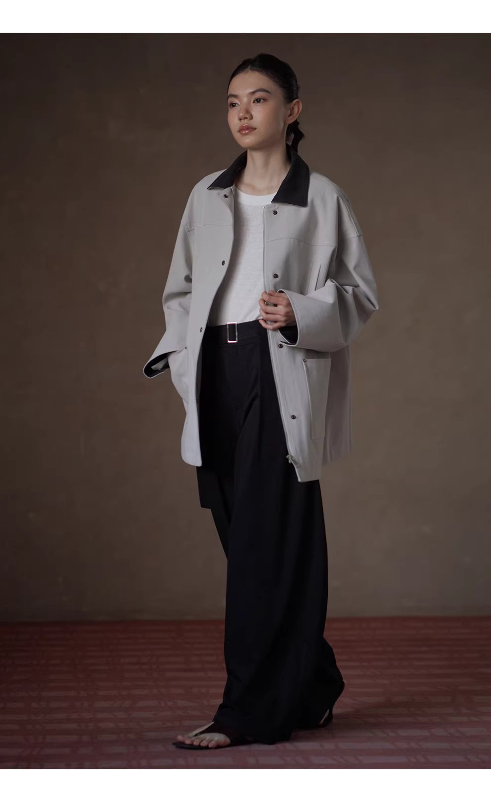 進階通勤氣質西裝褲高腰寬鬆寬腿顯瘦顯腿直腰帶長褲,進階通勤氣質西裝褲高腰寬鬆寬腿顯瘦顯腿直腰帶長褲,HBFS3006,進階通勤氣質西裝褲高腰寬鬆寬腿顯瘦顯腿直腰帶長褲,微彈舒適,版型修飾