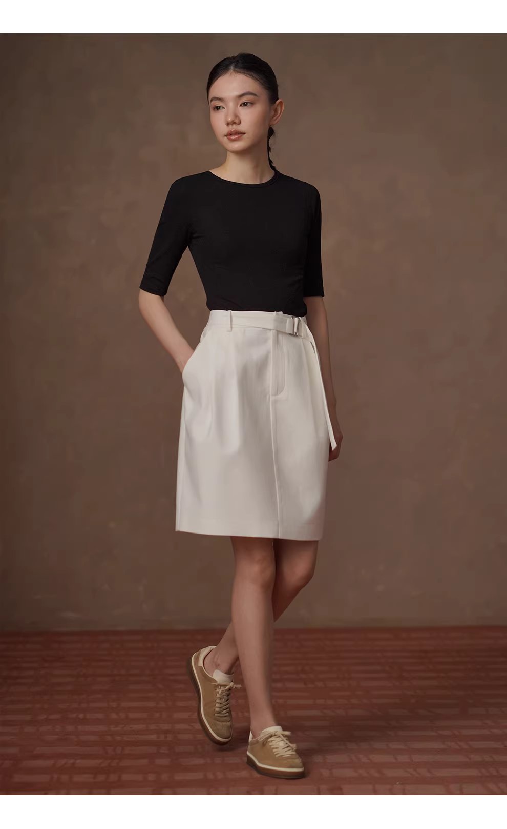 簡約實用主義雙面織布棉混紡彈性合身顯瘦中袖圓領T恤,簡約實用主義雙面織布棉混紡彈性合身顯瘦中袖圓領T恤,HBFS1024,簡約實用主義雙面織布棉混紡彈性合身顯瘦中袖圓領T恤,布料舒服,修身版型