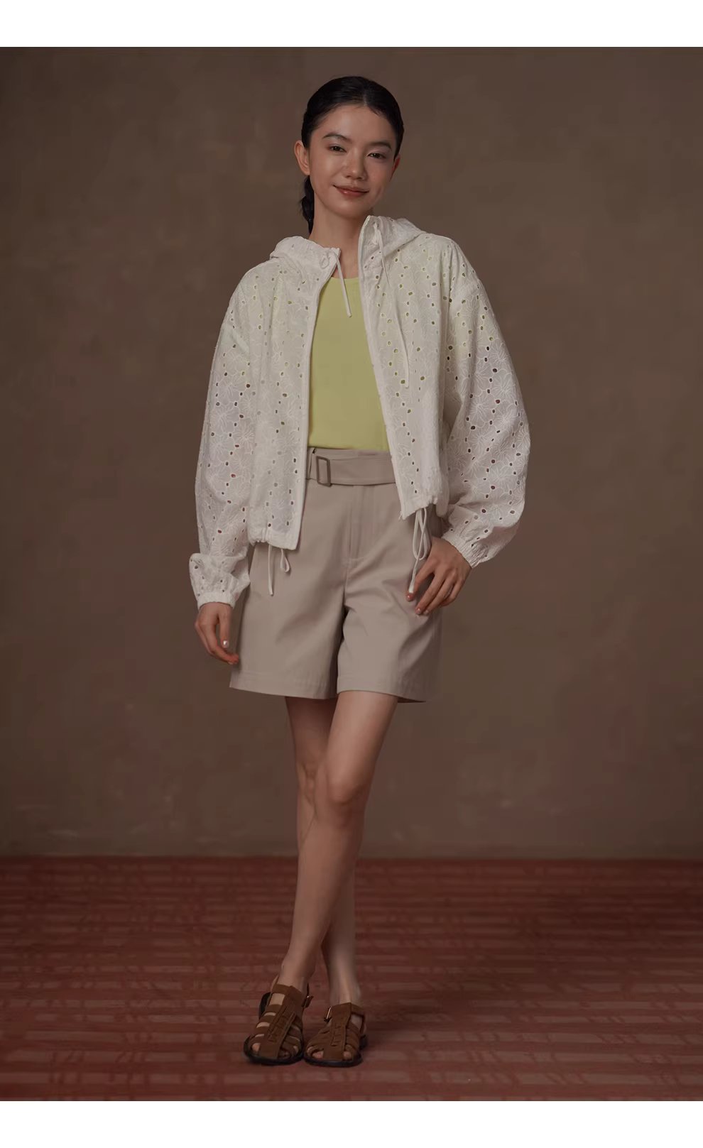 訂製立體鏤空繡100棉透氣寬鬆顯瘦長袖連帽休閒外套女,訂製立體鏤空繡100棉透氣寬鬆顯瘦長袖連帽休閒外套女,HBFS5009,訂製立體鏤空繡100棉透氣寬鬆顯瘦長袖連帽休閒外套女,鏤空繡花,全棉親膚