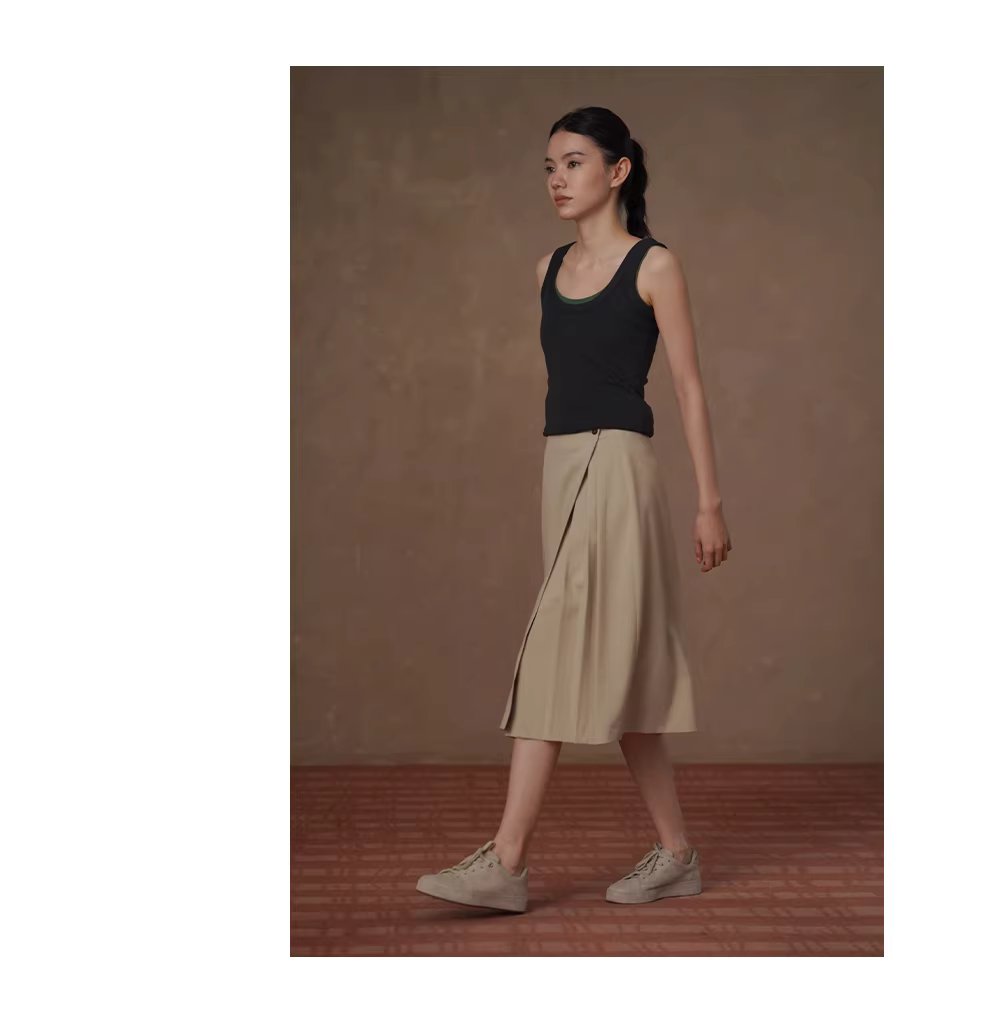 姐法式通勤一片圍裹式寬鬆直筒高腰不對稱壓褶顯瘦半身裙,姐法式通勤一片圍裹式寬鬆直筒高腰不對稱壓褶顯瘦半身裙,HBFS2018,姐法式通勤一片圍裹式寬鬆直筒高腰不對稱壓褶顯瘦半身裙,透氣舒適,版型顯瘦