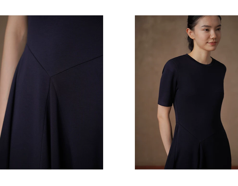 軟糯空氣感顯瘦合身不規則分割腰線大裙擺遮肉洋裝女,軟糯空氣感顯瘦合身不規則分割腰線大裙擺遮肉洋裝女,HBFS7045,軟糯空氣感顯瘦合身不規則分割腰線大裙擺遮肉洋裝女,自然垂墜,拼接收腰