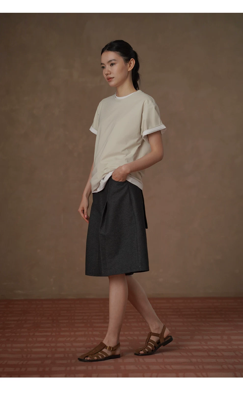 復古深海牛仔柔軟水洗可調式腰帶顯瘦寬鬆挺括五分短褲,復古深海牛仔柔軟水洗可調式腰帶顯瘦寬鬆挺括五分短褲,HBFS3026,復古深海牛仔柔軟水洗可調式腰帶顯瘦寬鬆挺括五分短褲,挺版親膚,高腰復古