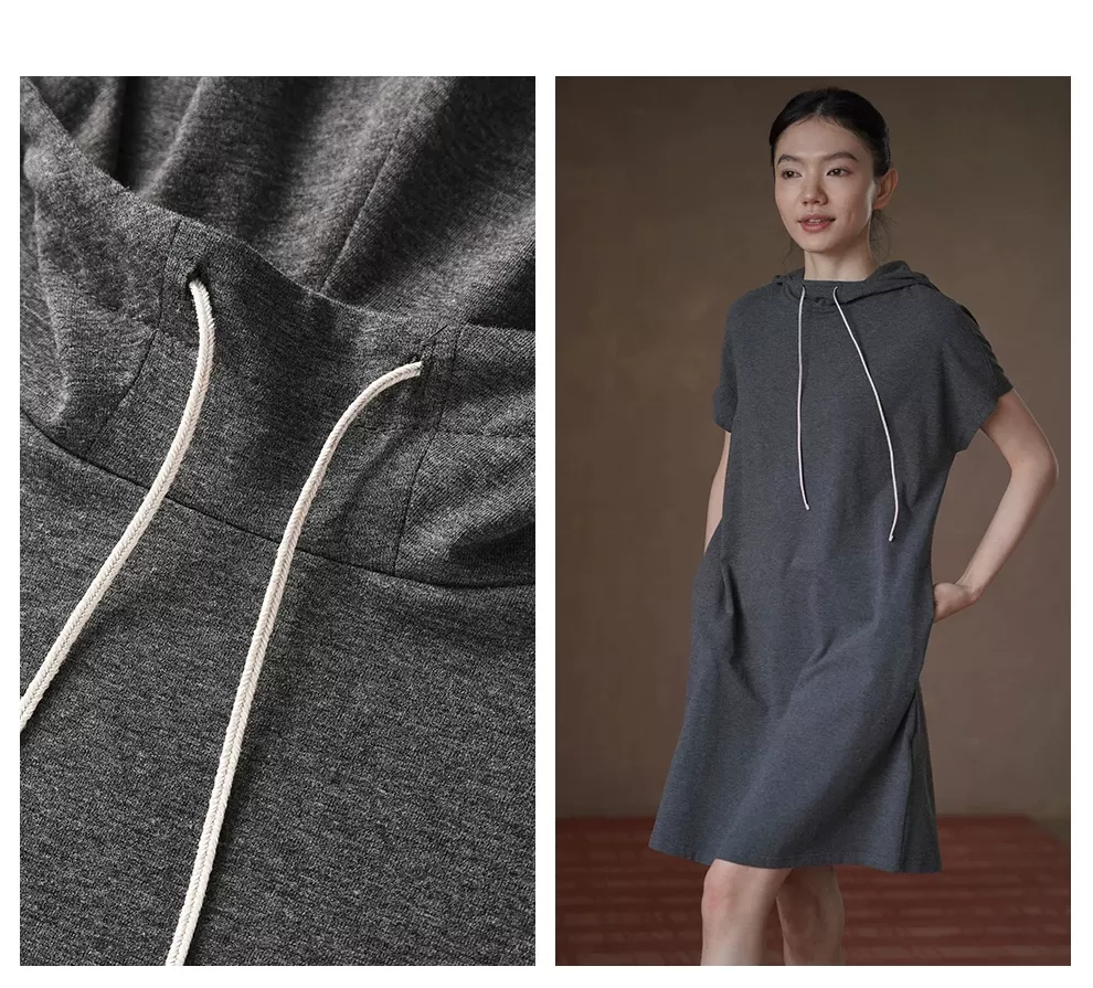 懶人輕鬆出門親膚彈性短袖寬鬆連帽直筒顯瘦衛衣洋裝,懶人輕鬆出門親膚彈性短袖寬鬆連帽直筒顯瘦衛衣洋裝,HBFS7085,懶人輕鬆出門親膚彈性短袖寬鬆連帽直筒顯瘦衛衣洋裝,連帽洋裝,側邊口袋