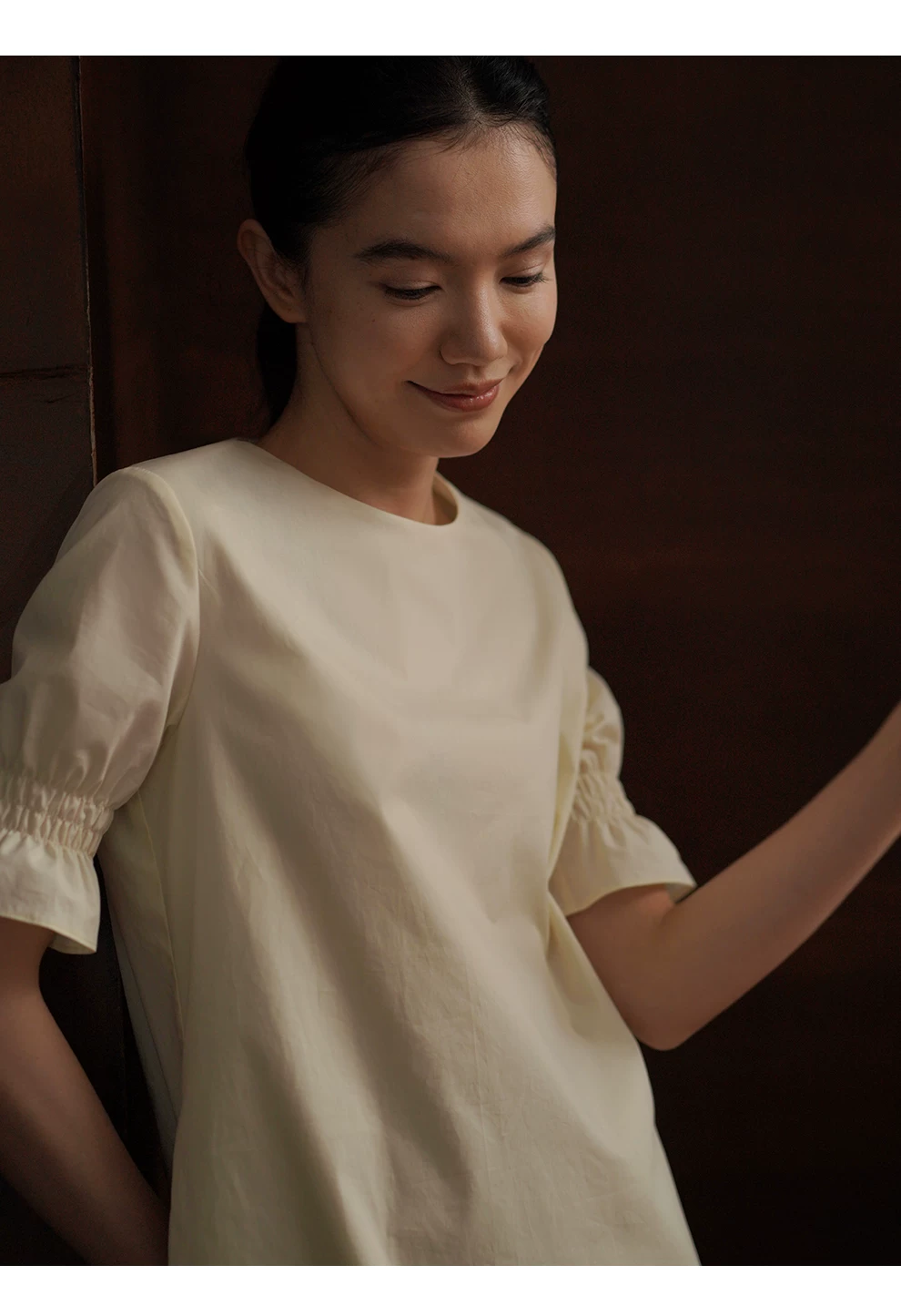 文藝通勤100棉簡約直筒寬鬆H版型顯瘦袖口打攬洋裝女,藝通勤100棉簡約直筒寬鬆H版型顯瘦袖口打攬洋裝女,HBFS7156,文藝通勤100棉簡約直筒寬鬆H版型顯瘦袖口打攬洋裝女,燈籠袖設計,直筒顯瘦