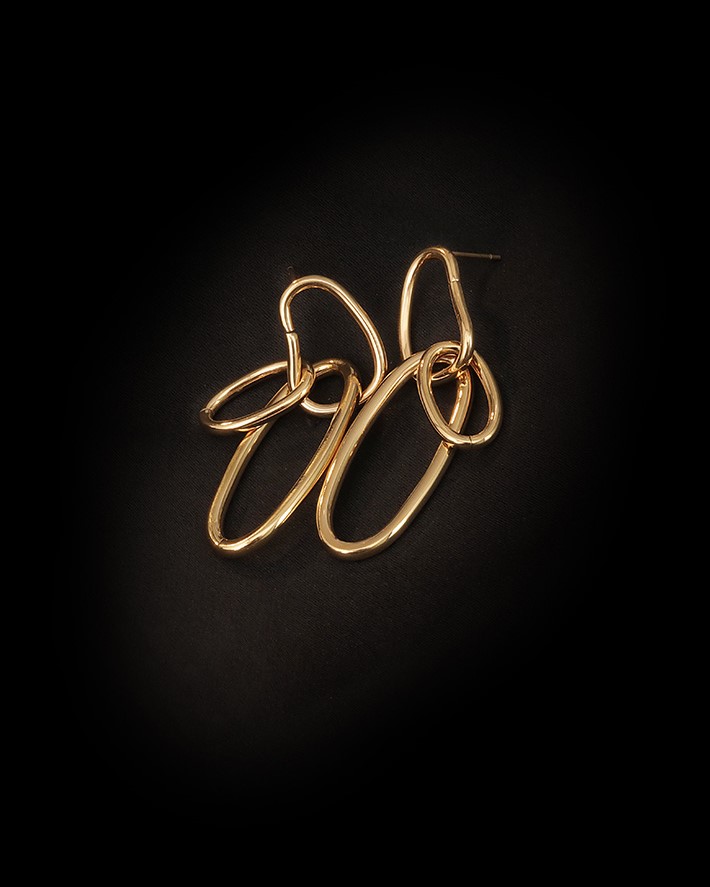 歐美設計個性感-K金色高級氣質簡約耳環