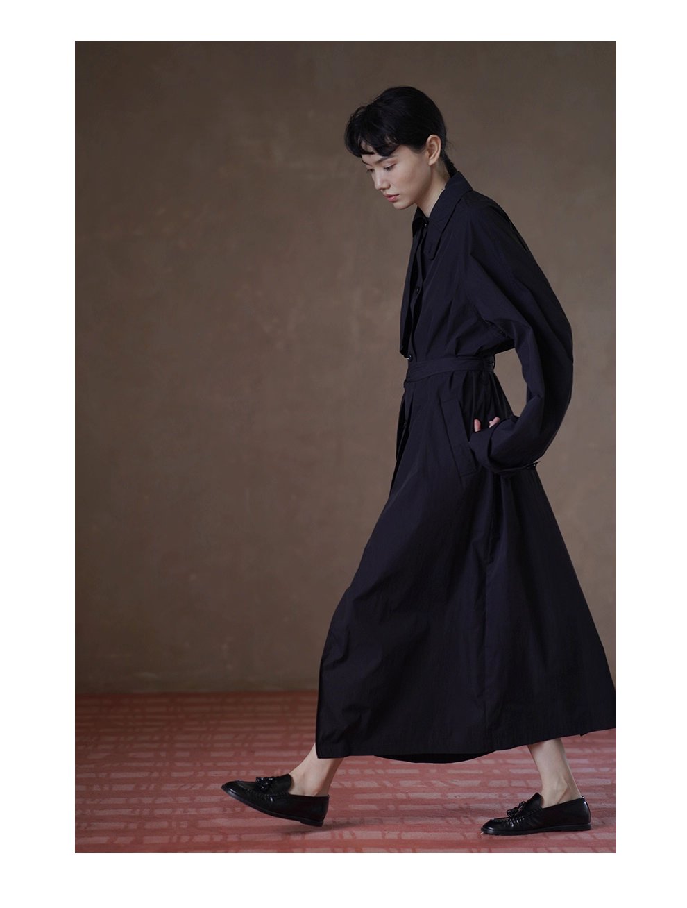 秋日安全感風衣經典基本款寬鬆顯瘦長款通勤簡約外套女